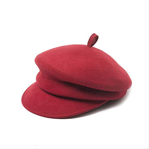 red wool felt hat