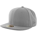 New Era Plain Tonal 59Fifty Fitted Hat (Grey) Men's Blank Cap