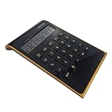 10 Digits Calculator ,Tilted LCD Display Inclined Design Dual Powered Solar Slim Desktop Calculator