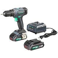 Amazon Brand - Denali by SKIL 20V Drill Driver Kit, Includes Two 2.0Ah Lithium Batteries & 2.4A Charger, Blue