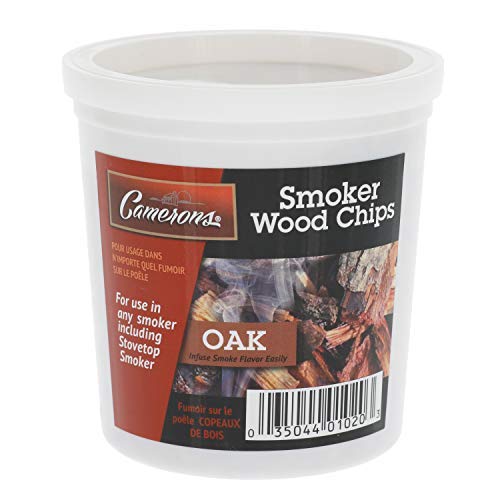 Smoking Chips- (Oak) Kiln Dried, 100 Percent Natural Extra Fine Wood Smoker Sawdust Shavings - 1 Pint Barbecue Chips