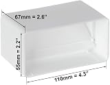 EUROPLAST 110x55mm Rectangular Flat PVC Duct Connector with Non-Return Damper view 2