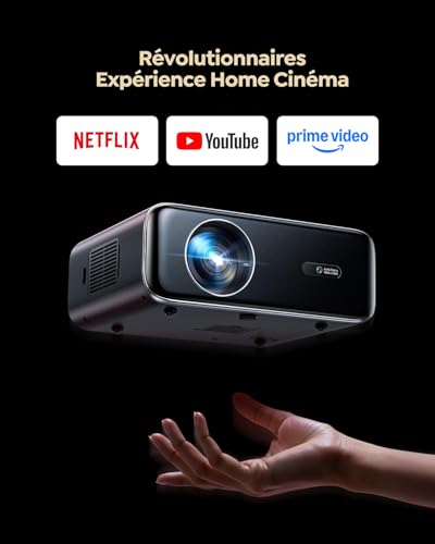 Projector 4K【1400 ANSI/Netflix Included/Dolby】 Smart Projector 4K Portable Auto Focus/Keystone WiFi Bluetooth FHD 1080P, HDR10, Projectors WiFi6 Outdoor Zoom 50% for Home Cinema/PPT Dual HDMI/USB