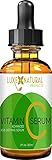 Luxe Natural Products Vitamin C Serum, Anti-Aging Vegan Formula with Hyaluronic Acid, 2 fl. oz. / 60ml