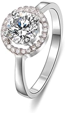 Gorgeous Wedding And Engagement Ring Women White Gold Plated Cubic Zirconia Promise Ring