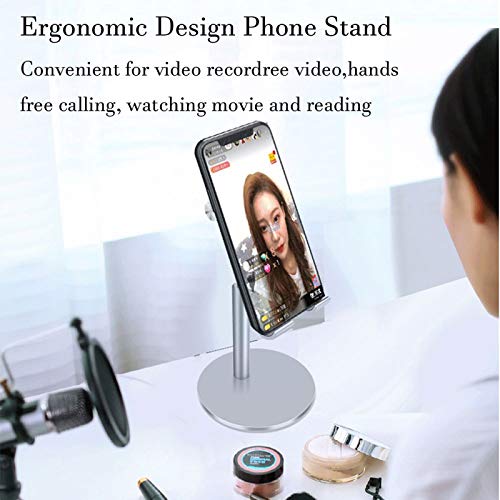 XeeDoo (2020 Upgraded) Phone Stand Holder for Desk, Adjustable Universal Holder Aluminum Solid Potable Compatible with iPhone /iPad/ Smart Cell Phone/ Tablet (4-13inch) Black