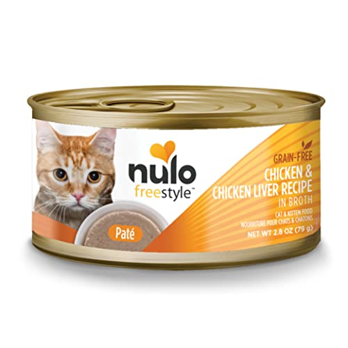 NULO FREESTYLE CAT & KITTEN WET PATE CANNED CAT FOOD, PREMIUM ALL NATURAL GRAIN-FREE, WITH 5 HIGH ANIMAL-BASED PROTEINS AND VITAMINS TO SUPPORT A HEALTHY IMMUNE SYSTEM AND LIFESTYLE