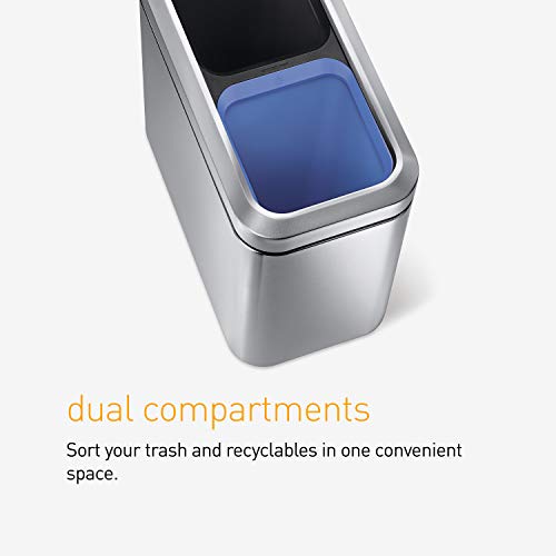 simplehuman Trash Can, 20 Liter Dual, Brushed Pricepulse