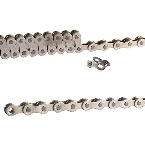 Ztto Bicycle Chain for 7 8 10 11 12 21 22 24 27 30 33 Speed Mountain Bike and Road Bicycles (Sliver, 7-8 Speed)