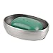 InterDesign Avery Bar Soap Dish Holder for Bathroom Vanities, Kitchen Sink, Brushed Stainless Steel