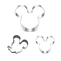 Mouse Cookie Cutter - Food Grade Stainless Steel - Cushioned Shape Set for Baby, Mom, Kids, Adults - Best Gift for Cookies, Sandwich, Christmas, Halloween, Bakeware, Food, Bread, Treats, Set of 3