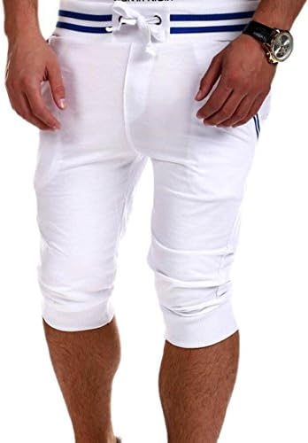 UUYUK Mens Casual Slim Fit Jogger Shorts Sweat Capri Pants