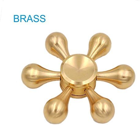 Posife Spinners EDC Fidget Spinner - Premium Quality Brass - Ultra High Speed Bearings - Durable Stainless Steel Buttons - ADHD Focus Toy - Smooth 2-5 Minute Spins