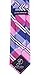 Buffalo Plaid for Men - Woven Necktie - Blue and Pink