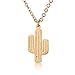 Mini Cactus Plant Fashion Necklace - Saguaro Country Girl Charm Pendant Necklace