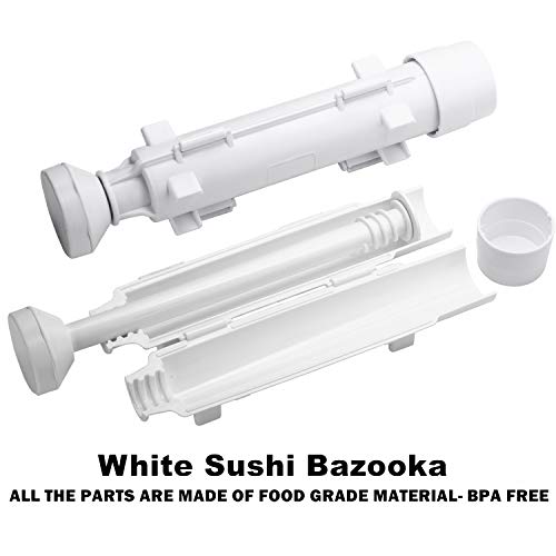 Sushi Making Kit - All In One Sushi Bazooka Maker with Bamboo Mats, Bamboo Chopsticks, Avocado Slicer, Paddle, Spreader, Sushi Knife, Chopsticks Holder and Cotton Bag - Gift Box - Thumbnail 2