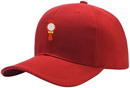 NeeKer Mirror Red Peaked Hat Embroidered Logo Adjustable Dad Cap