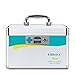 Ollieroo Locking Medicine Box,Key Lock Box for Medication,First Aid Storage Box for Emergency Supplies 7.7 x 7.9 x 12 inches Silver