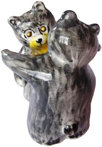 Grey Salt & Pepper Shaker Set (Grey Bears) - Hand Painted From Spain