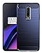 C&U OnePlus 7 Pro Case,UCC Shock Resistant Brushed Flexible Soft TPU Bumper Cover Phone Protective and Carbon Fiber Design for OnePlus 7 Pro(Blue)