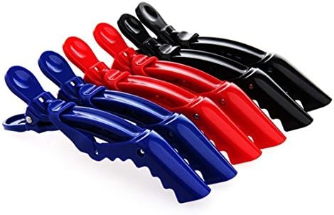 6Pcs Transparent Salon Croc Clips Hair Styling Clips-Sectioning Plastic Alligator Hair Clip DIY Accessories Hairpins-hairgrip for Women and Girls (Mix Two)