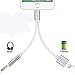 Lightning Jack Audio Headphone Adapter for iPhone 7/7Plus iPhone 6/6Plus iPad&iPod.2 in 1 Lightning Headset Adaptor to 3.5mm Aux Earphone Audio and Charge.(Sopport Audio+Charge+Music+iOS10.2)