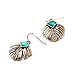Lares Domi Vintage Gold-tone Crystal Incrusted Simulated Emerald Retro Palm Leaves Elegant Drop Earrings