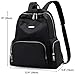 Women Backpack Purse Waterproof Nylon Rucksack Lightweight Fashion Daypack with Trolley Strap Fits 13 Inch Laptop,Black
