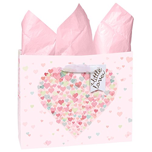 C.R. Gibson Large Little Love Gift Bag for Baby Showers and Birthdays, 12.5