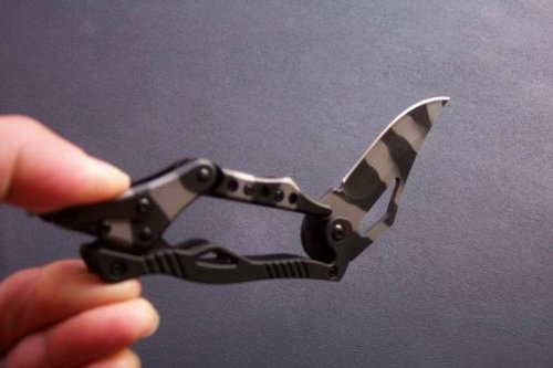 S.R. Camo Transformer Military Tactical Mechanical Folding Knife Best Buy, Best Choice for Survival, Walking, Sailing, Craft, Gardening or Camping Gear - Thumbnail 4