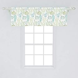Ambesonne Cactus Window Valance, Prickle Plants