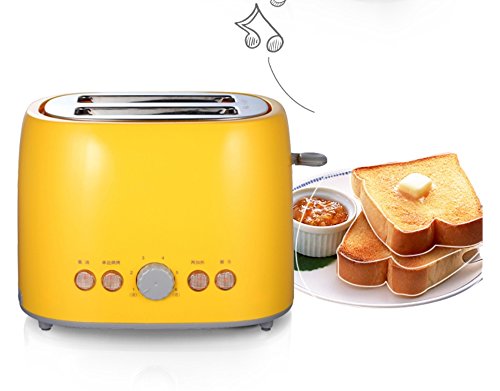 Warm Yellow 2-Slice Fully Automatic Toaster Stainless Steel With 3.5Cm Extra Wide Slots Auto Shut-Off High Lift Lever