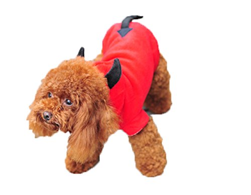BAGIRL Autumn Small Dog Clothes Thick Cotton Demon Halloween Cosplay Pet Party