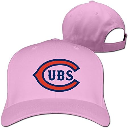 YUVIA For Men Women Baseball-caps Cricket Cap Chicago Team Hat Caps Pink