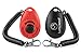Luckywoof 2 Pack Dog Training Clicker | Start Positive Training Your Dog | Loud Pet Clicker with Elastic Wristband | Red & Black