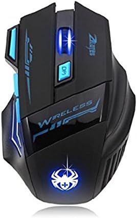 InnoWis Zelotes Wireless Gaming Mouse Mice with 7 Button Adjustable DPI 600/1000/1600/2400 LED for Pro Gamer Mac PC Computer