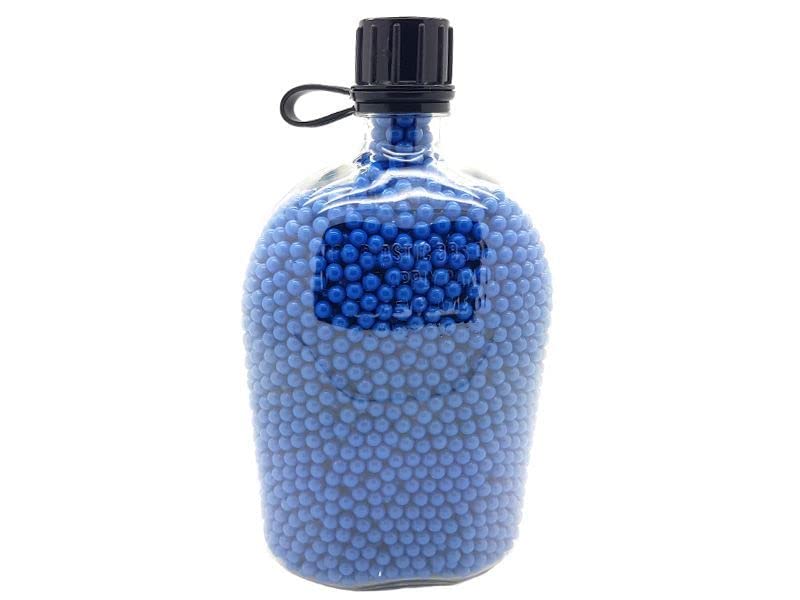 Big Foot Diamond Precision 0.12g - 5000 BB Pellets For Target Practise BB Pellet/Airsoft Pellets (Canteen Clear Bottle - 5000 Rounds - Blue)