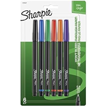 Sharpie 1976527 Pen, Fine Point, Assorted Colors, 6-Count