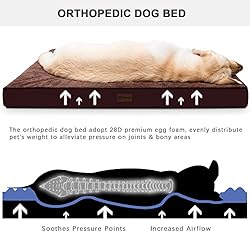 MIHIKK Waterproof Dog Beds Large Sized Dog