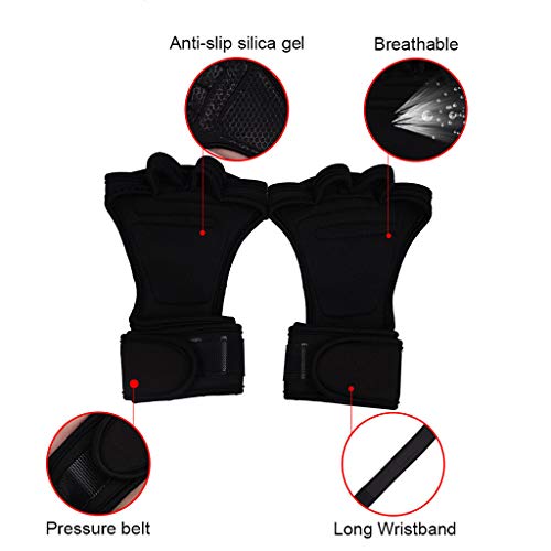 Full Palm Protection Padded Gloves for Men & Women, Non-Slip Gloves for Sports Gym Workout Exercise Boating Training Dirt Bike Weight Lifting