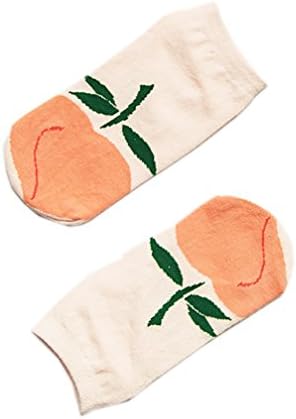 Harajuku Cute Pastel Short Socks Fruit Pattern Peach Pink