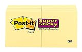 Post-it Super Sticky Notes, 1 7/8 in x 1 7/8 in, Canary Yellow, 8 Pads/Pack (622-8SSCY)