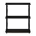 Furinno Turn-N-Tube 3-Tier Compact Multipurpose Shelf Display Rack with Classic Tube, Espresso/Black