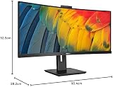Philips 34B1U5600CH 34 Inch WQHD Curved 120Hz VA Monitor WebCam KVM USB-C view 7