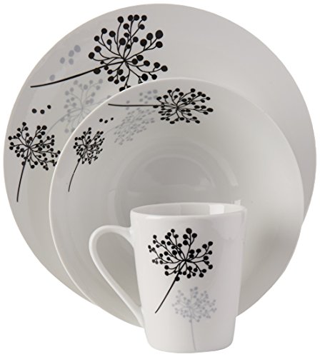 Gibson Home Netherwood 12-Piece Dinnerware Set, White