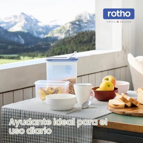DOMINO - Juego de 24 botes de almacenamiento con tapa hermética, aptos para lavavajillas, transparente/azul