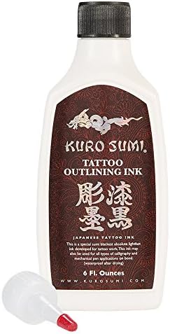 Kuro Sumi Tattoo Ink, Outlining, 6 Ounce