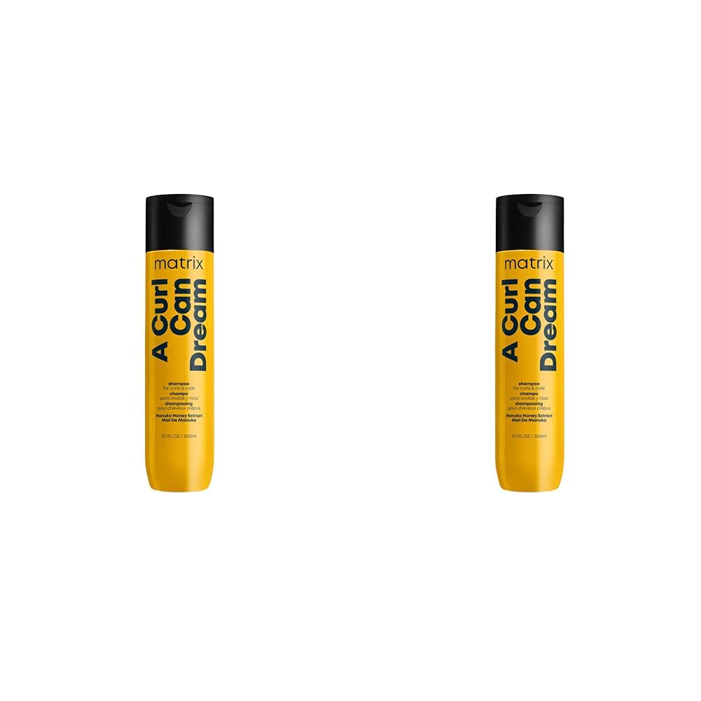 Matrix Shampoo for Curly & Coily Hair, Gentle Cleansing, With Manuka Honey Extract, To Help Remove Build-up, Total Results A Curl Can Dream, 300ml (Pack of 2)