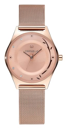 Orphelia Montre Femme Quartz- Affichage Analogique Bracelet Acier Inoxydable Or Rose et Cadran Or Rose OR12603