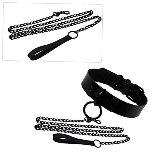 Berrywho-Cuoio-Sexy-Girocollo-Collana-Gothic-Rock-Choker-Regolabile-Harness-Gotica-per-Le-Donne-Gli-Uomini-Black